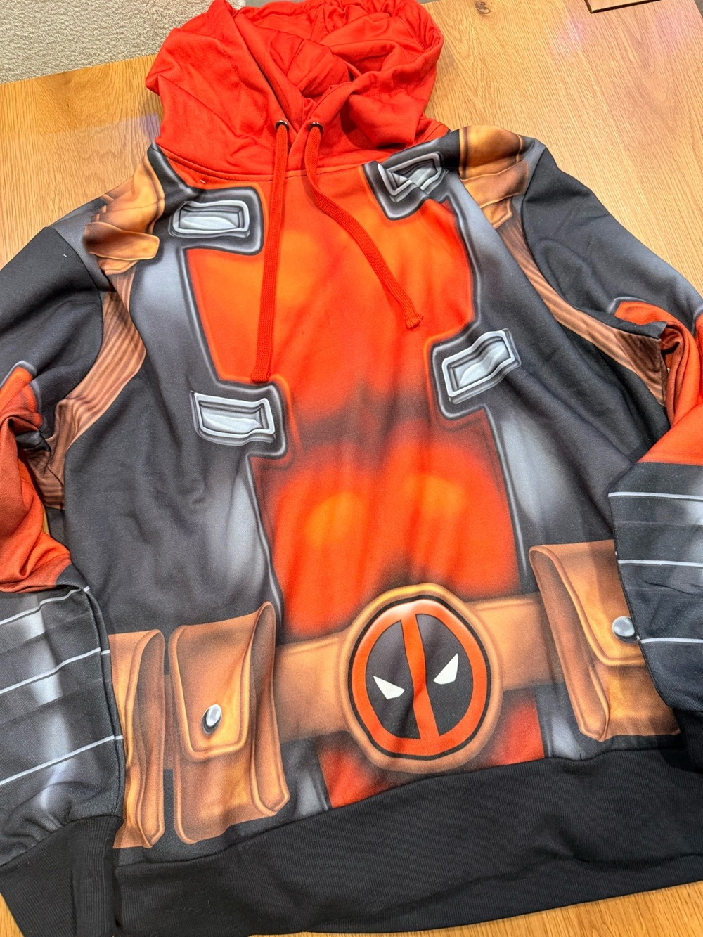 Deadpool Costume Print Hoodie